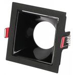 Helios Kare IP20 G10 Dekoratif Alüminyum Siyah Kasa