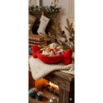 Helis Craft Bayram Özel Kırmızı Fiyonk Tasarım Dekoratif Şekerlik ve Hediyelik Sunum Kasesi - 28 x 14 x 11