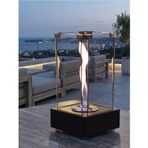 Helix Model Masaüstü Şömine Siyah Renk Metal - 37x18x18 cm Taş Devri Şömine