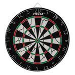 Helix Profesyonel Dart Tahtası, 18 İnç, Siyah-Beyaz-Kırmızı-Yeşil, Klasik Yuvarlak Tasarım, Turnuva Standartlarında