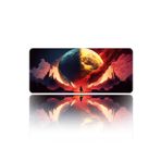 HELİXSUN 70x30 Cm Gaming Oyuncu Mouse Pad Kaymaz Taban Büyük Klavye Fare Altlığı Mousepad Bloodymoon
