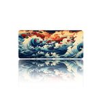 HELİXSUN Mouse Pad Büyük Boy Gaming Oyuncu XXl 90x40 Cm Kanagawawes