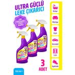 Helke Home 3'lü Süper Güç Etkili Leke Çıkarıcı Sprey 750 ml Konsantre Formül ile Derinlemesine Temizlik