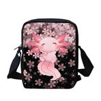 HELLHERO Seyahat Alışveriş için Kadın Erkek Küçük Crossbody Çanta Messenger Çanta, Aksolotl