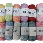 Hello 12 Li 25 Gram Punch ve Amigurumi Iplik Seti Minik Yumaklar Pastel Renkler