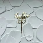 Hello 30 Pasta Tepesi, Akrilik Altın Ayna 30 Doğum Günü Pastası Yan Dekorasyon, 30 Yaşında Mutlu Yıllar Pasta Dekorasyonu 30. Yıl Dönümü Parti Malzemeleri (HELLO 21)