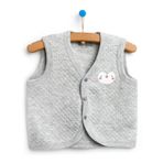 Hello Baby Gri Melanj Kapitone Bebek Yeleği