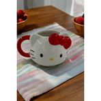 Hello Kitty 3D Tasarım Kupa Bardak Özel Tasarım Hediyelik Bardak Kupa - Beyaz - Açık Pembe