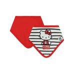 Hello Kitty Çizgi Desenli 0-24 Ay 2'Li Mama Önlüğü - Siyah