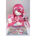 Hello Kitty Dekomus Ile Lisanslı Yeni Sezon "pınk Love Koleksiyonu" Hello Kıtty Okul Çantası,kalem Çantası,beslenme Kabı,matara Ilekırtasiye Seti Seti - 1 - Çok Renkli