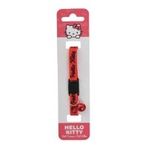 Hello Kitty Figürlü ve Yazılı 20x30 cm Kırmızı Siyah Kedi Boyun Tasması