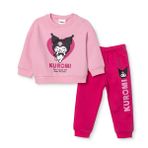 Hello Kitty Kız Bebek Lisans Eşofman Takımı Baskılı Bisiklet Yaka Long Sleeve Lastikli - Pembe