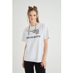 Hello Kitty Lisanslı Baskılı Basic T-shirt Relaxed Kalıp Bisiklet Yaka 100% Pamuk Roz-37