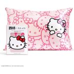 Hello Kitty x Fermuarlı Saten Yastık Kılıfı, 66 x 48 cm - Koyu Pembe - Tek Ebat