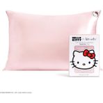 Hello Kitty x Fermuarlı Saten Yastık Kılıfı, 66 x 48 cm - Pembe - Tek Ebat