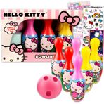 Hello Kitty Yeni yürümeye başlayan çocuklar, çocuklar için Bowling Oyunları Aktiviteleri Paketi - Çıkartmalar, Dövmeler ve Daha Fazlası ile 4 Parça Hello Kitty Bowling Seti | Hello Kitty Playset