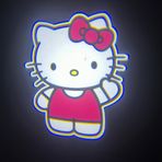 Hello Kity Logolu Mesafe Sensörlü Fotoselli Pilli Yapıştırmalı Kapı Altı Led Logo