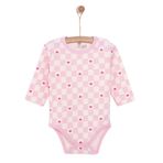 HelloBaby 2'li Süslü Tavşan Uzun Kol Kız Bebek Açık Pembe Body
