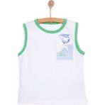 HelloBaby Baby Shark Erkek Atlet Tshirt Erkek Bebek - Beyaz - 1,5 Yaş