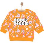 Hellobaby Basic Az Şardonlu Aslan Desenli Sweatshirt Kız Bebek - 2 Yaş - Turuncu