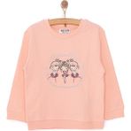 Hellobaby Basic Az Şardonlu Aslan Desenli Sweatshirt Kız Bebek - Pembe - 6 Ay