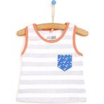 HelloBaby Basic Erkek Bebek Atlet Tshirt - Gri - 9 Ay