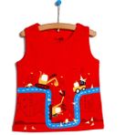 HelloBaby Basic Erkek Bebek Atlet Tshirt - Kırmızı - 9 Ay