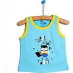 HelloBaby Basic Erkek Bebek Atlet Tshirt - Turkuaz - 6 Ay