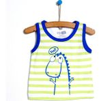HelloBaby Basic Erkek Bebek Atlet Tshirt - Yeşil - 9 Ay
