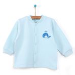 HelloBaby Basic Erkek Bebek Kapitoneli Açık Mavi Hırka