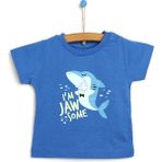 HelloBaby Basic Erkek Bebek Tshirt - 2 Yaş - Koyu Mavi