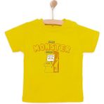 Hellobaby Basic Erkek Canavar Oyun Baskılı T-Shirt Erkek Bebek - Sarı - 1 Yaş