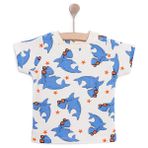 HelloBaby Basic Erkek Köpek Balığı Baskılı T-Shirt Erkek Bebek