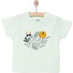 HelloBaby Basic Erkek Orman Hayvanları Baskılı T-Shirt Erkek Bebek - Açık Yeşil - 2 Yaş