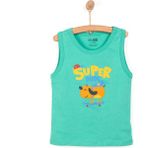 Hellobaby Basic Erkek Süper Köpek Baskılı Atlet Tshirt Erkek Bebek - Yeşil - 1,5 Yaş
