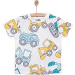 HelloBaby Basic Erkek Traktör Baskılı T-Shirt Erkek Bebek - Beyaz - 2 Yaş