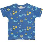 Hellobaby Basic Erkek Yaz Baskılı T-Shirt Erkek Bebek - Mavi - 6 Ay