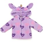 Hellobaby Basic Kız 3D Kulaklı Welsoft Mont Kız Bebek - Mor - 1 Yaş