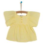 HelloBaby Basic Kız Bebek Sarı Pötikareli Bluz