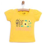 HelloBaby Basic Kız Bebek Tshirt - Sarı - 9 Ay