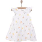 Hellobaby Basic Kız Çiçek Desenli Elbise Kız Bebek - Ekru - 1 Yaş