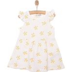 Hellobaby Basic Kız Çiçek Desenli Elbise Kız Bebek - Ekru - 1,5 Yaş