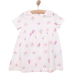 Hellobaby Basic Kız Çiçek Desenli Elbise Kız Bebek - Ekru - 3 Yaş