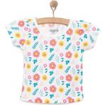 HelloBaby Basic Kız Çiçek Desenli T-Shirt Kız Bebek - Ekru - 2 Yaş