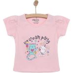 HelloBaby Basic Kız Dondurma Partisi Baskılı T-Shirt Kız Bebek - Pembe - 6 Ay