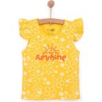 Hellobaby Basic Kız Güneş Işığı Desenli Atlet T-Shirt Kız Bebek - Sarı - 3 Yaş