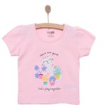 HelloBaby Basic Kız Kaktüs Kedi Baskılı T-Shirt Kız Bebek - Pembe - 6 Ay