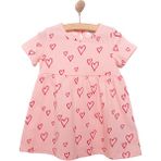 Hellobaby Basic Kız Kalp Desenli Elbise Kız Bebek - Açık Pembe - 2 Yaş
