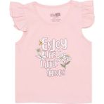Hellobaby Basic Kız Kelebek ve Papatya Baskılı Atlet T-Shirt Kız Bebek - Pembe - 3 Yaş