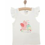 Hellobaby Basic Kız Kuş Baskılı Atlet T-Shirt Kız Bebek - Ekru - 3 Yaş